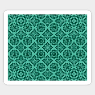 Flower ornament baroque 21102020 dark green Sticker